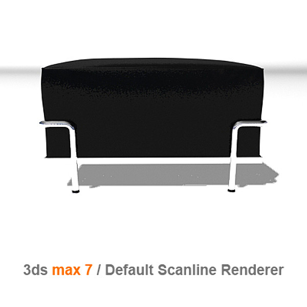 3d model le corbusier ottoman - lc2 ottoman by lajhar